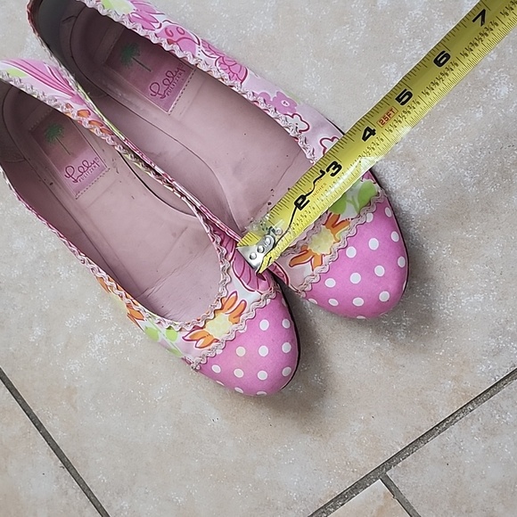 Lilly Pulitzer Pink and Green Ballet Flats Size 8 - Picture 7 of 10